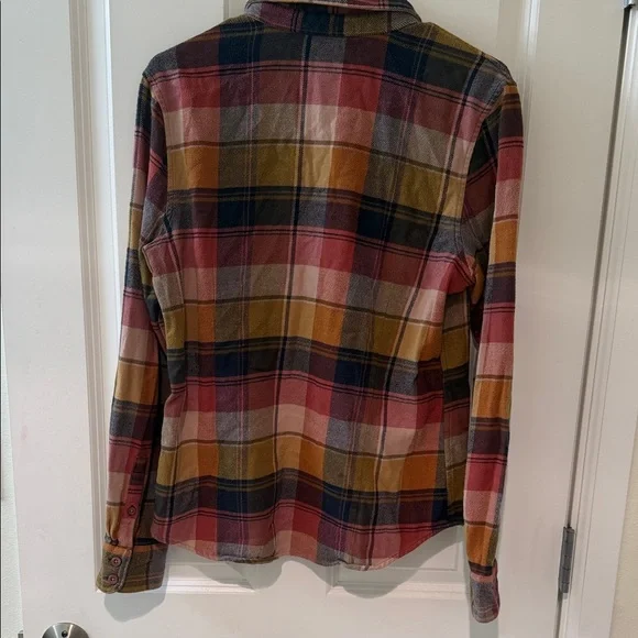 Patagonia Women's Plaid Button-Down Shirt - Red, Yellow, Black - Picture 6 of 6